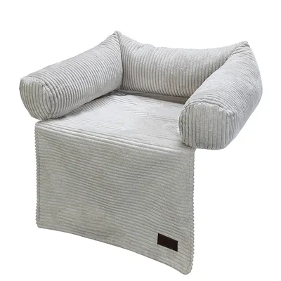 Designed by Lotte Couch Ribbed Cushion - Light Grey