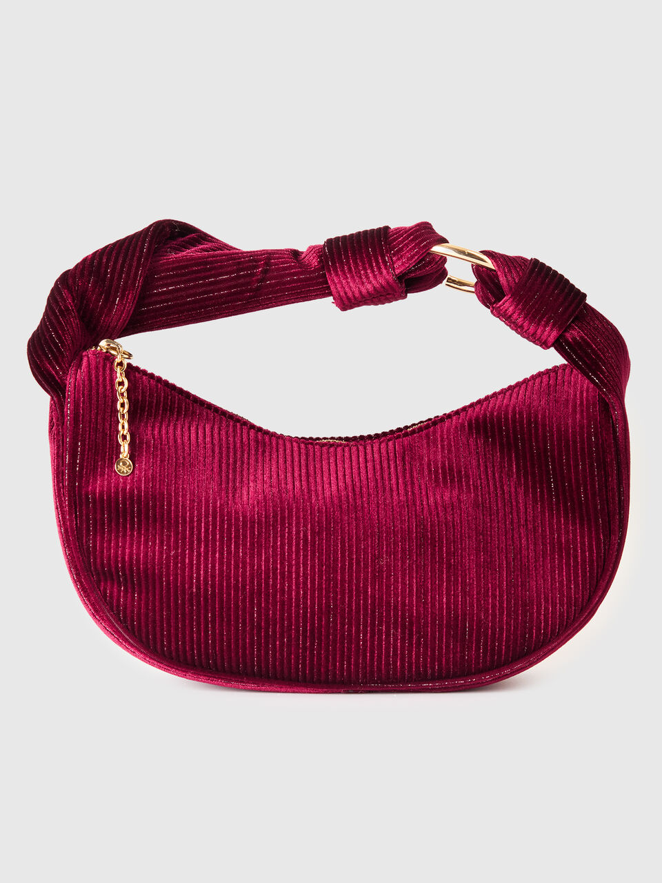 Velvet hobo bag with lurex