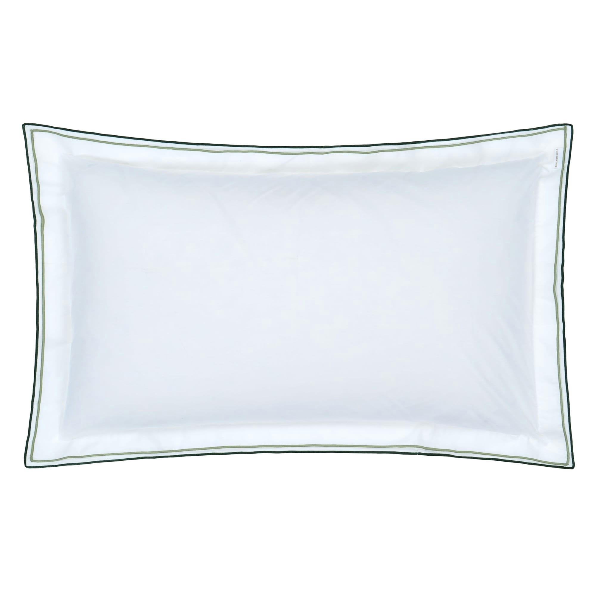 ASTOR FOREST SAGE - Taie d'oreiller en coton blanc 65x65