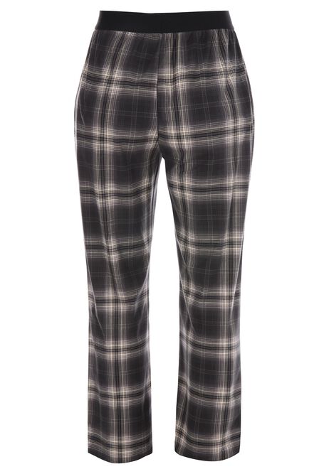 Mens Charcoal Check Fleece Pyjama Bottoms