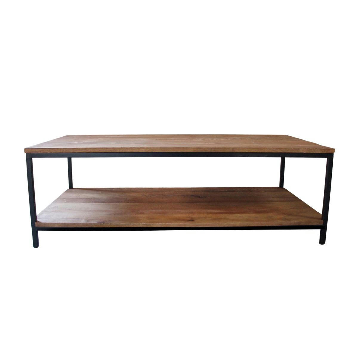 - Table basse métal et manguier