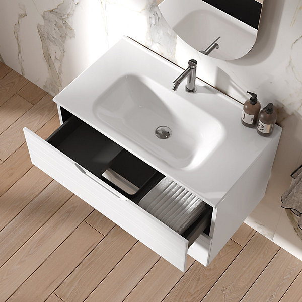 Ensemble 4 pièces SOLMIRA blanc mat
