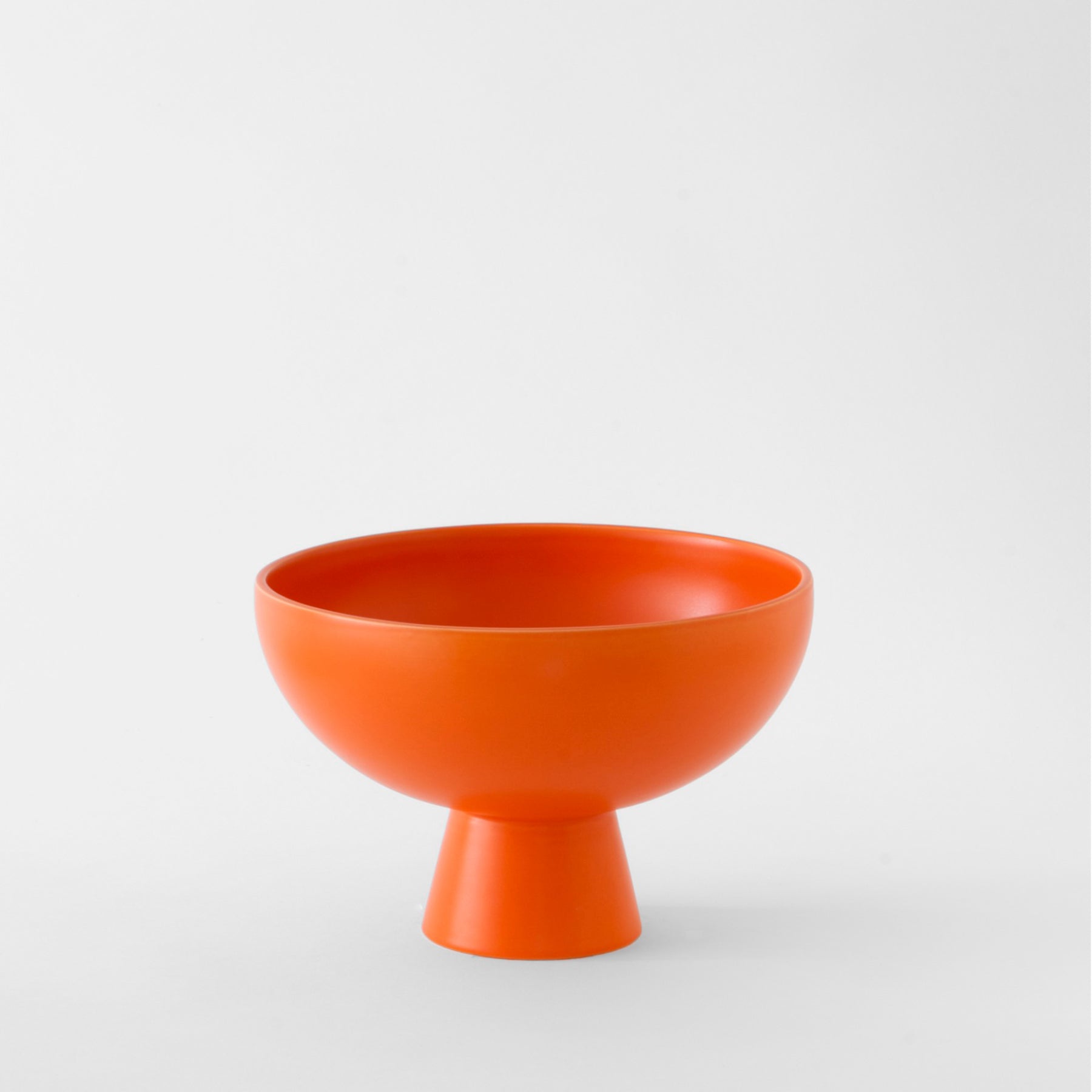 Large Vibrant Orange Statement Pedestal Bowl