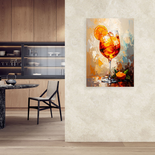 Obraz do kuchni baru jadalni, Aperol Koktajl Owoce 20x30