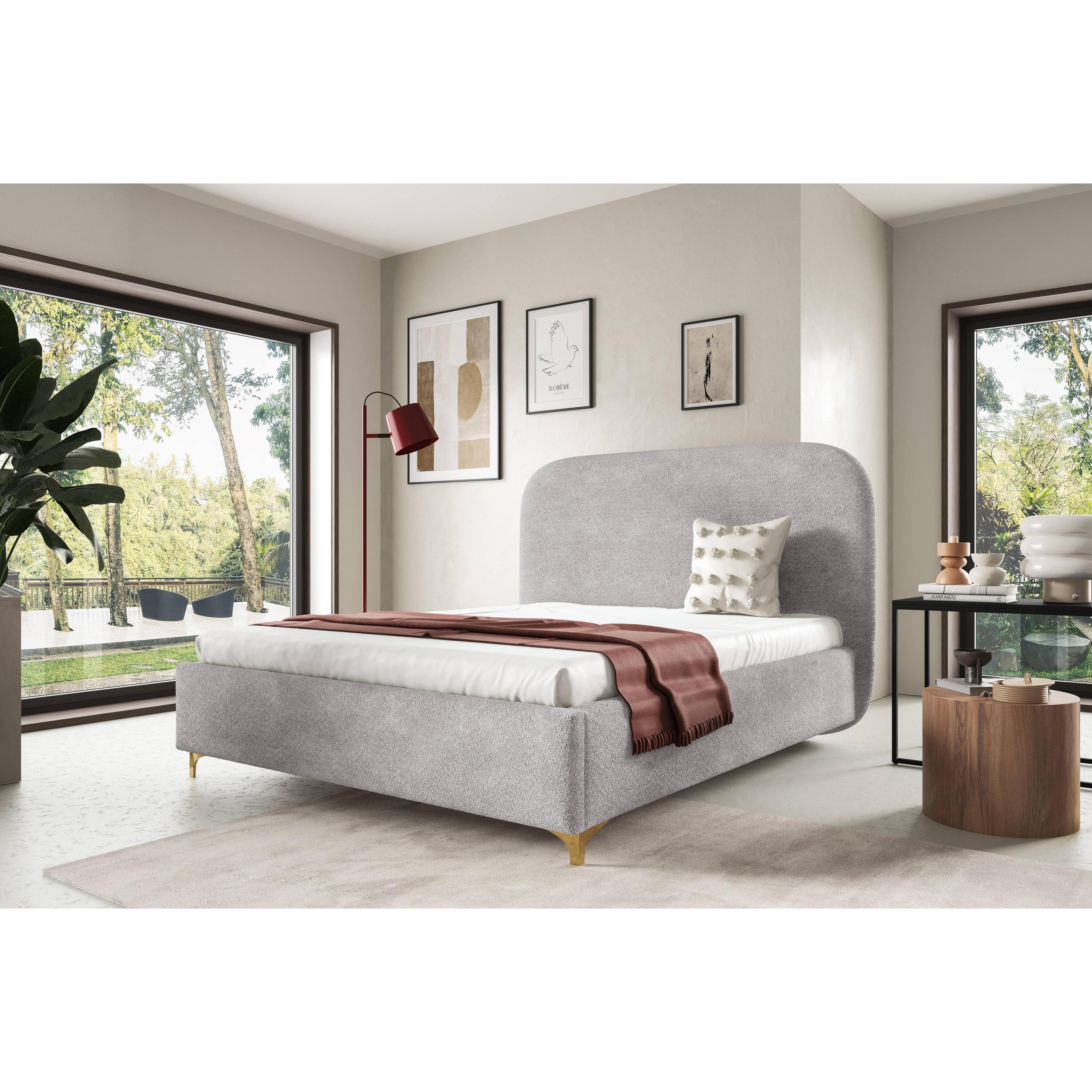 by fonQ Aura Bedframe - 200 x 200 cm - Grijs