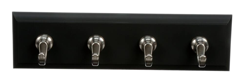 Command Slate 4-Hook Key Rail Organizer with Adhesive Strips, 2-lbs