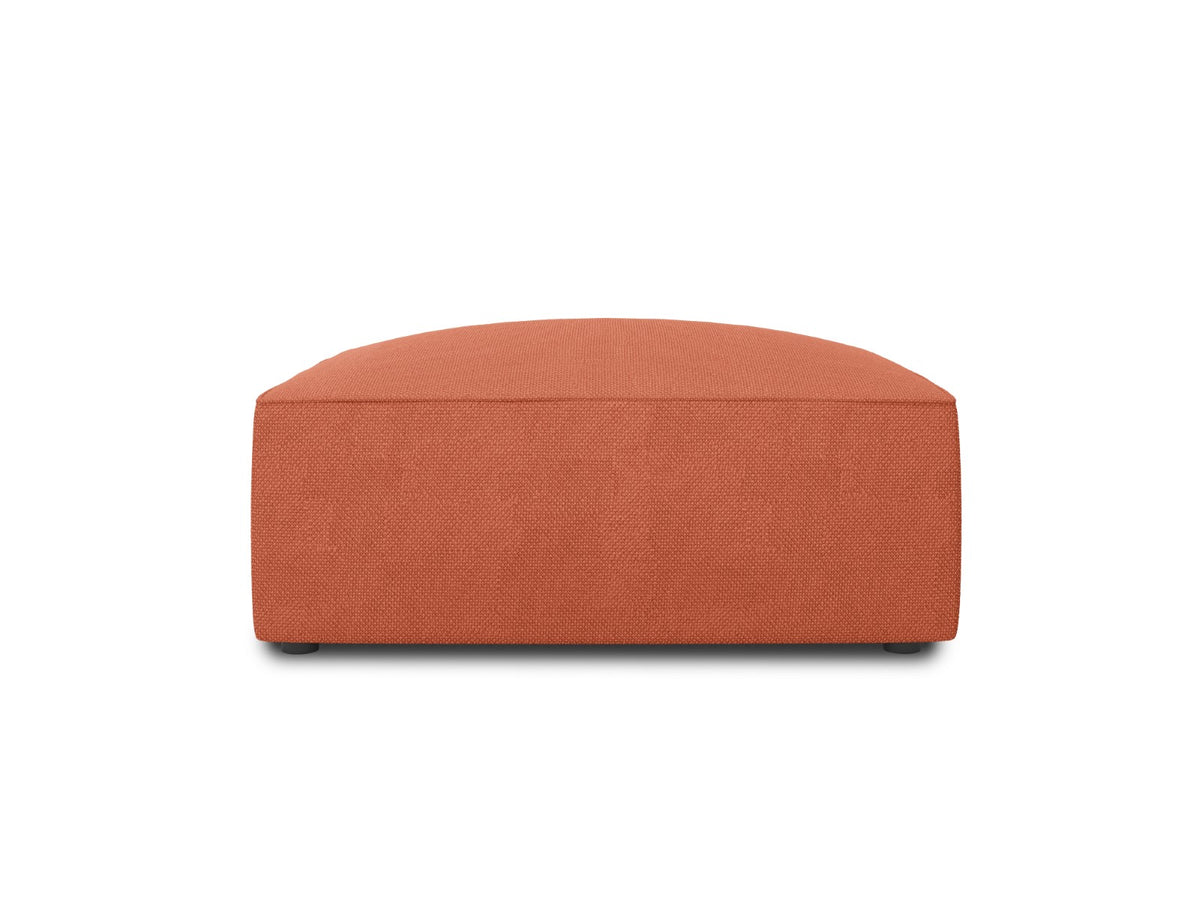 Micadoni Poef Ruby structurele stof, koraal - 93x93x40cm