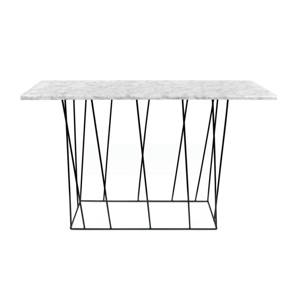 HELIX - Console  en marbre blanc et noir