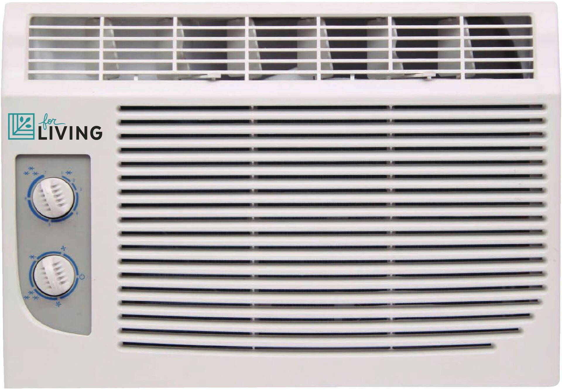 For Living Manual Window Air Conditioner/AC, 5,000-BTU, White