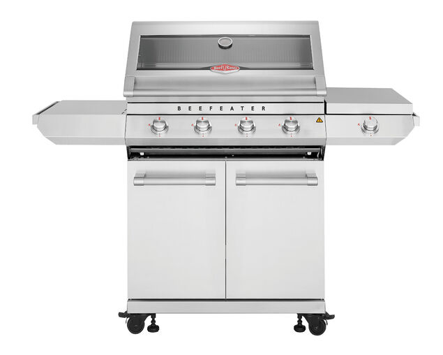 BeefEater 7000 Classic 4 Burner BBQ on Side Burner Cart