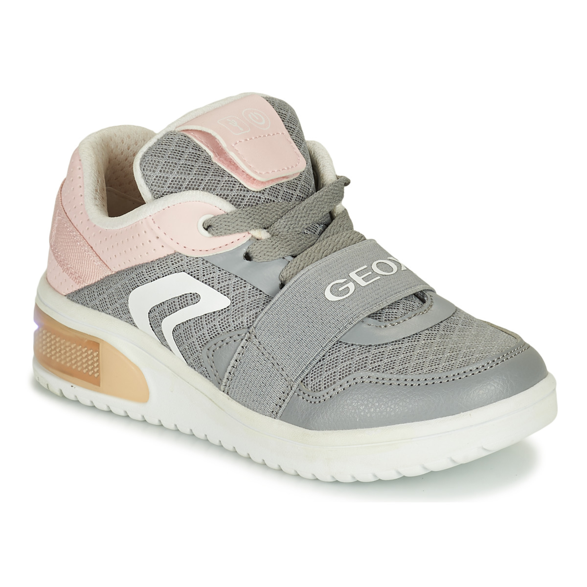 Geox - J XLED GIRL - Grey / Pink