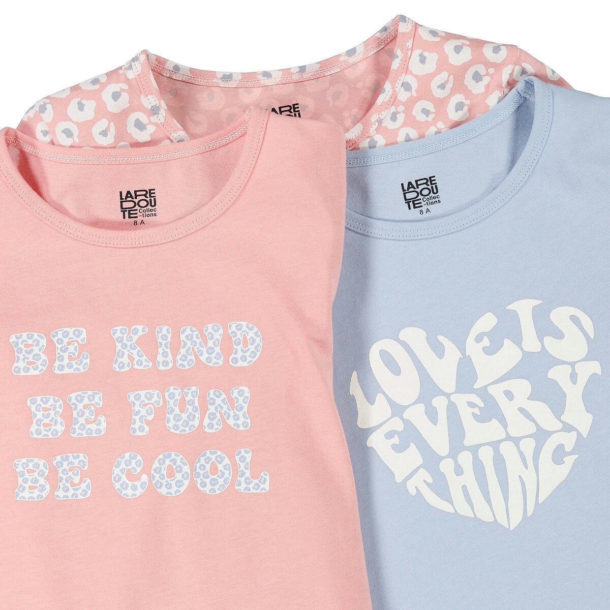 Lot de 3 pyjamas en coton imprimé léopard