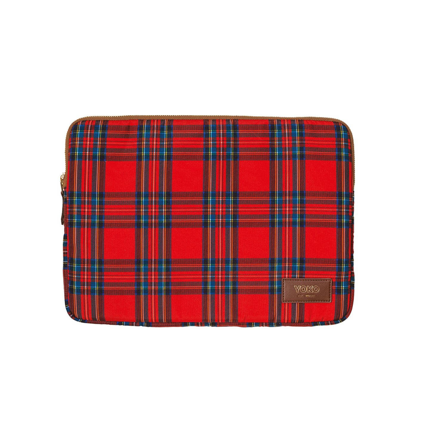 TARTAN - Housse d'ordinateur 13 & 14 pouces Tartan RPET Rouge