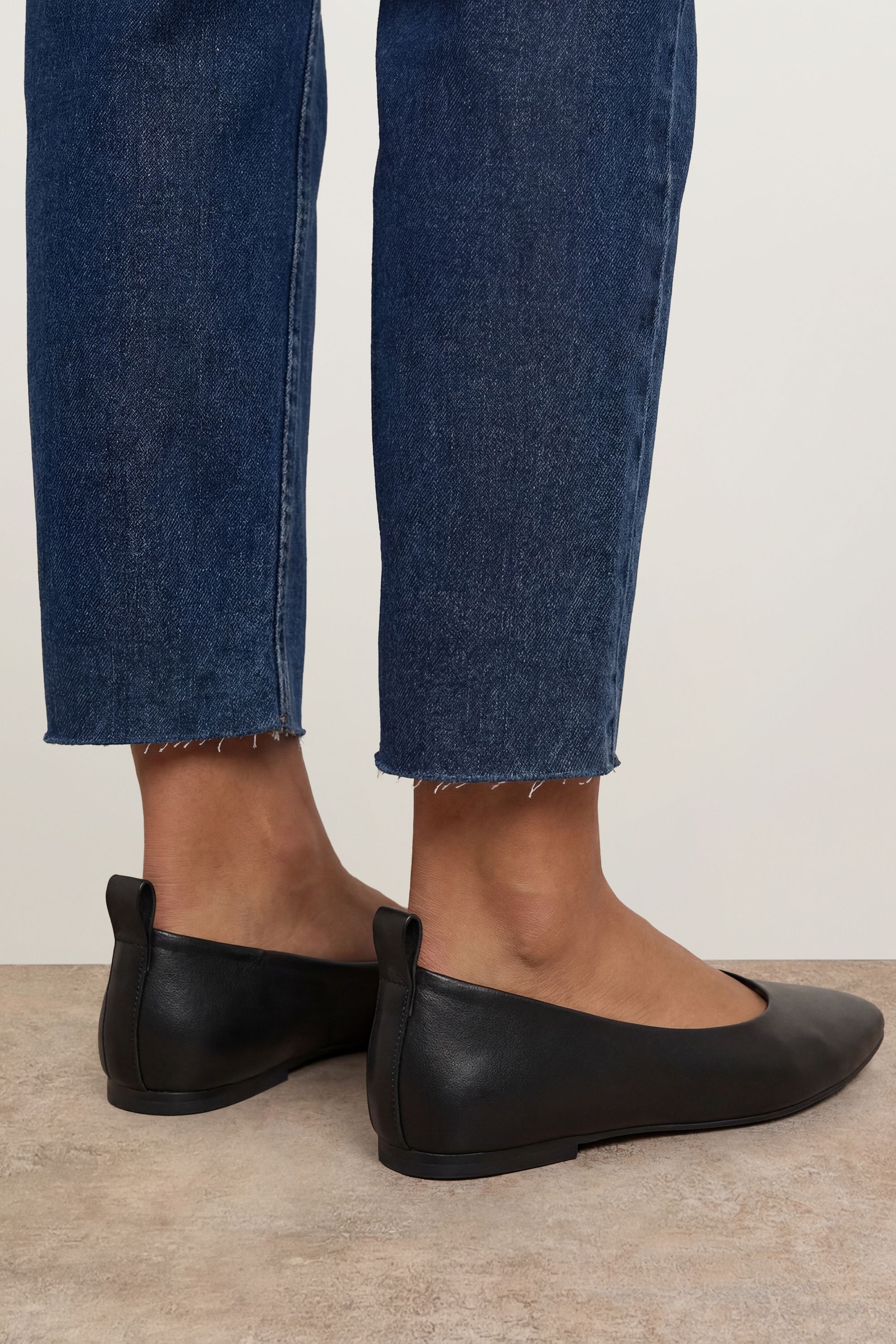 Oasis Oriana Faux Leather Pointed Ballet Pumps