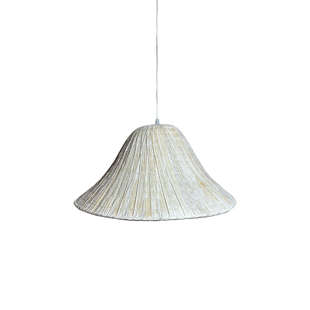 MAA - Suspension en feuilles de palmier blanche Ø55cm