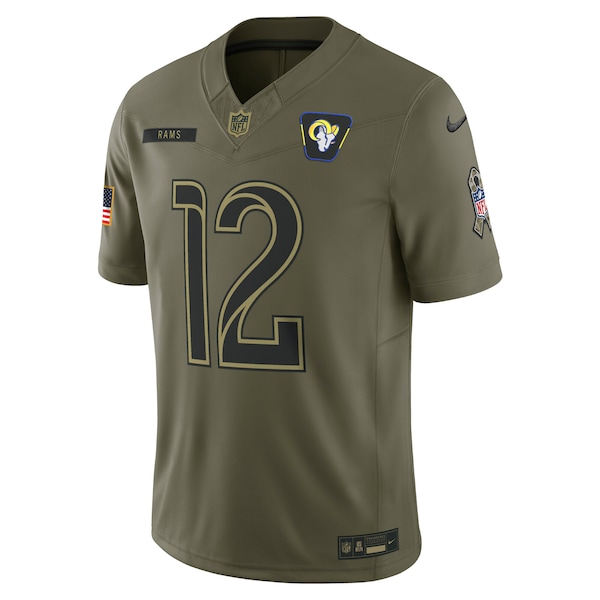Puka Nacua Los Angeles Rams Nike 2025 Salute to Service Limited Jersey - Olive