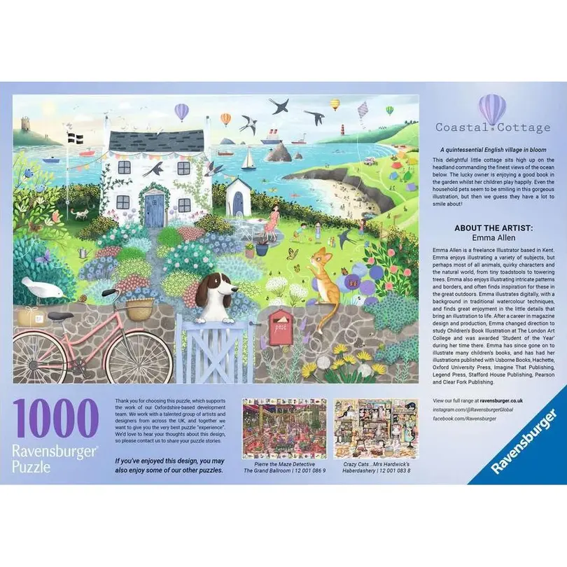 Puzzle 1000er-Set Coastal Cottage
