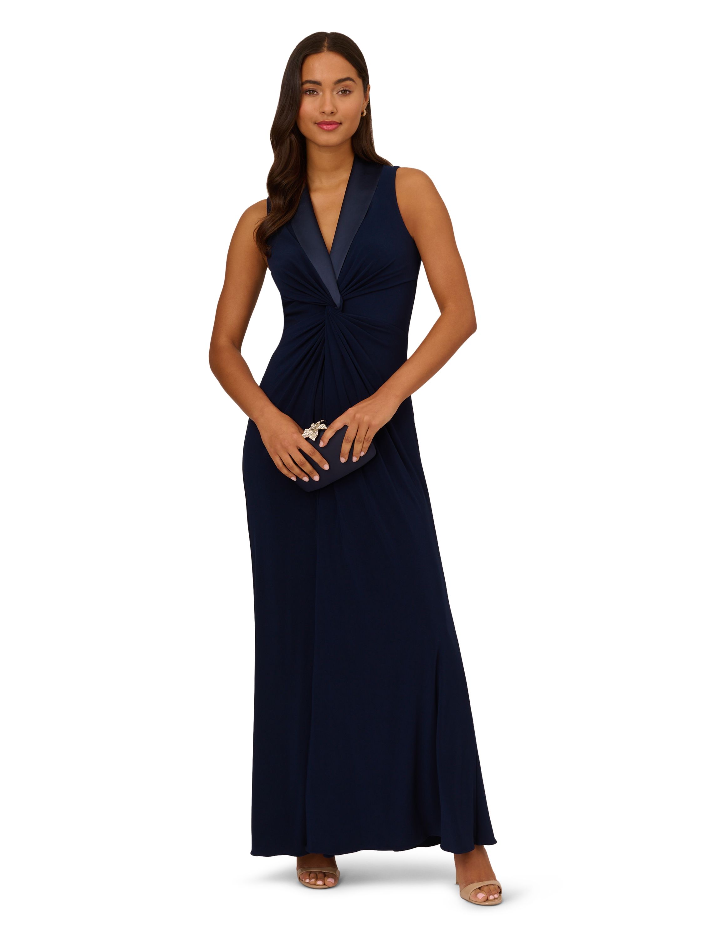 Adrianna Papell Jersey Tuxedo Gown