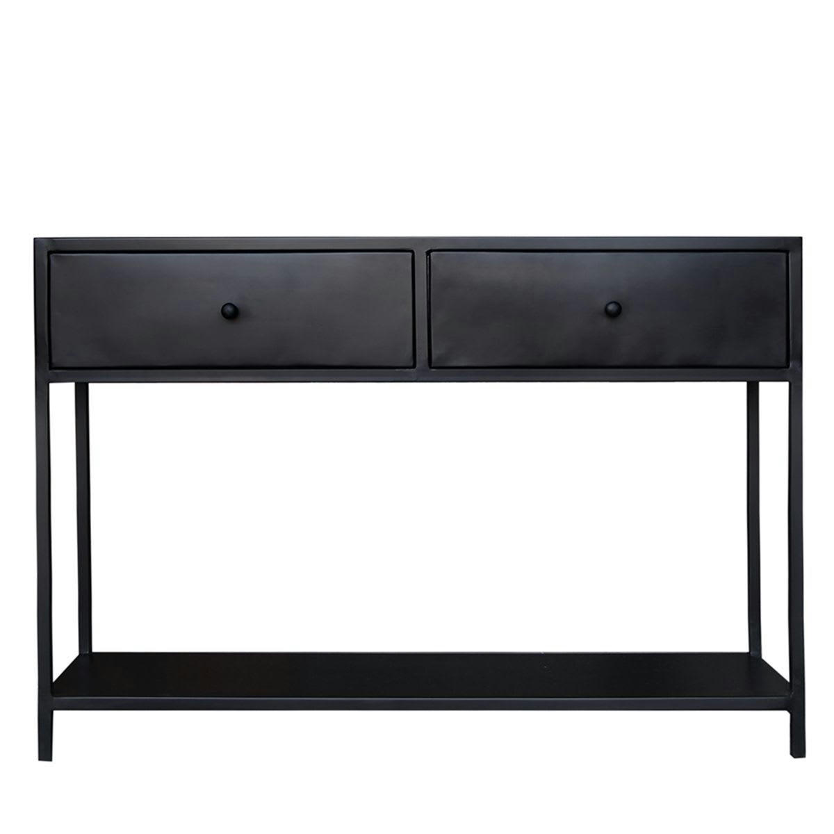 NOSSA - Console en métal 2 tiroirs