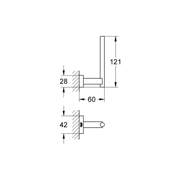 Reserverollenhalter »Essentials Cube«, Metall, chromfarben