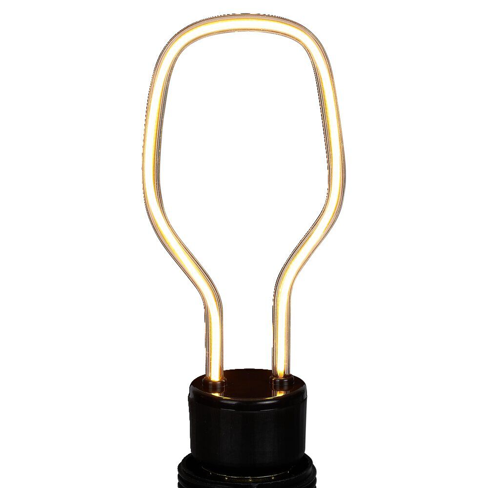Ampoule LED E27 néon forme ampoule ovale jaune H15,5cm