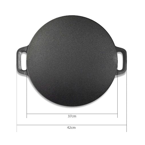 SOGA 2X Cast Iron Induction Crepes Pan Baking Cookie Pancake 40x33cm
