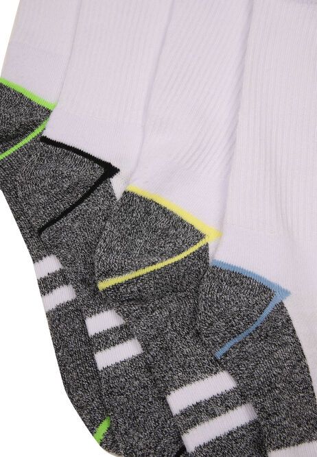 Mens 4pk White & Grey Sport Socks