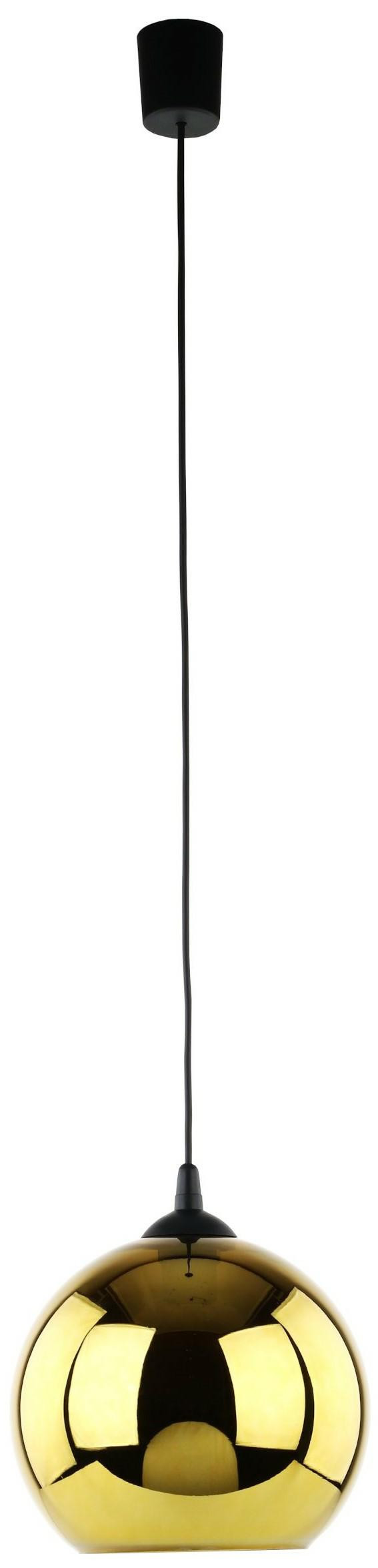 Lampa Wisząca CUBUS Czarny Złoty 1xE27 do salonu nowoczesna