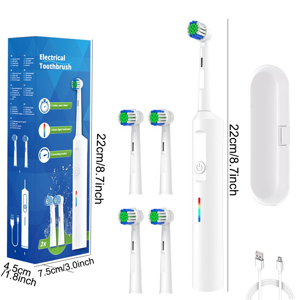 Ventryn Professional Rotating Electric Toothbrush, Rechargeable Design