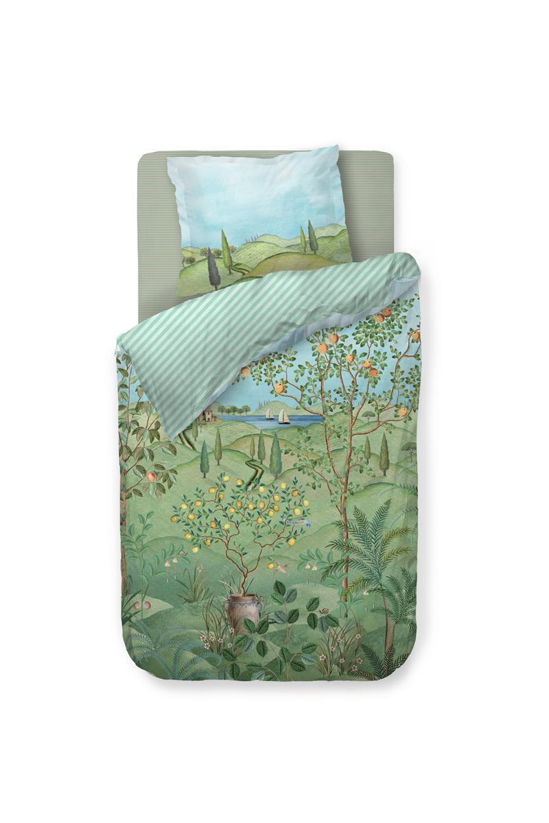 Pip Studio dekbedovertrek La Campagna - 140x200/220 cm - groen