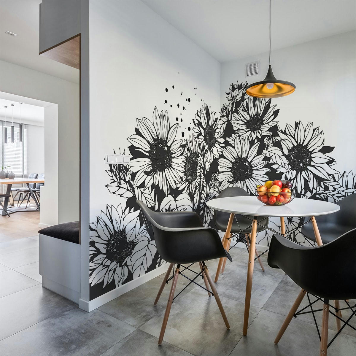 - Papier peint panoramique tournesol 340 x 250 cm