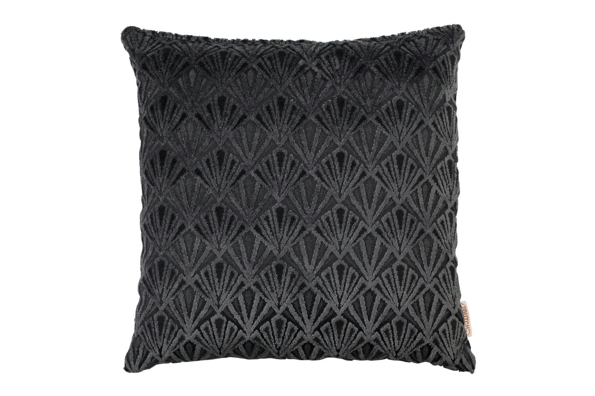 BEVERLY - Coussin en tissu noir