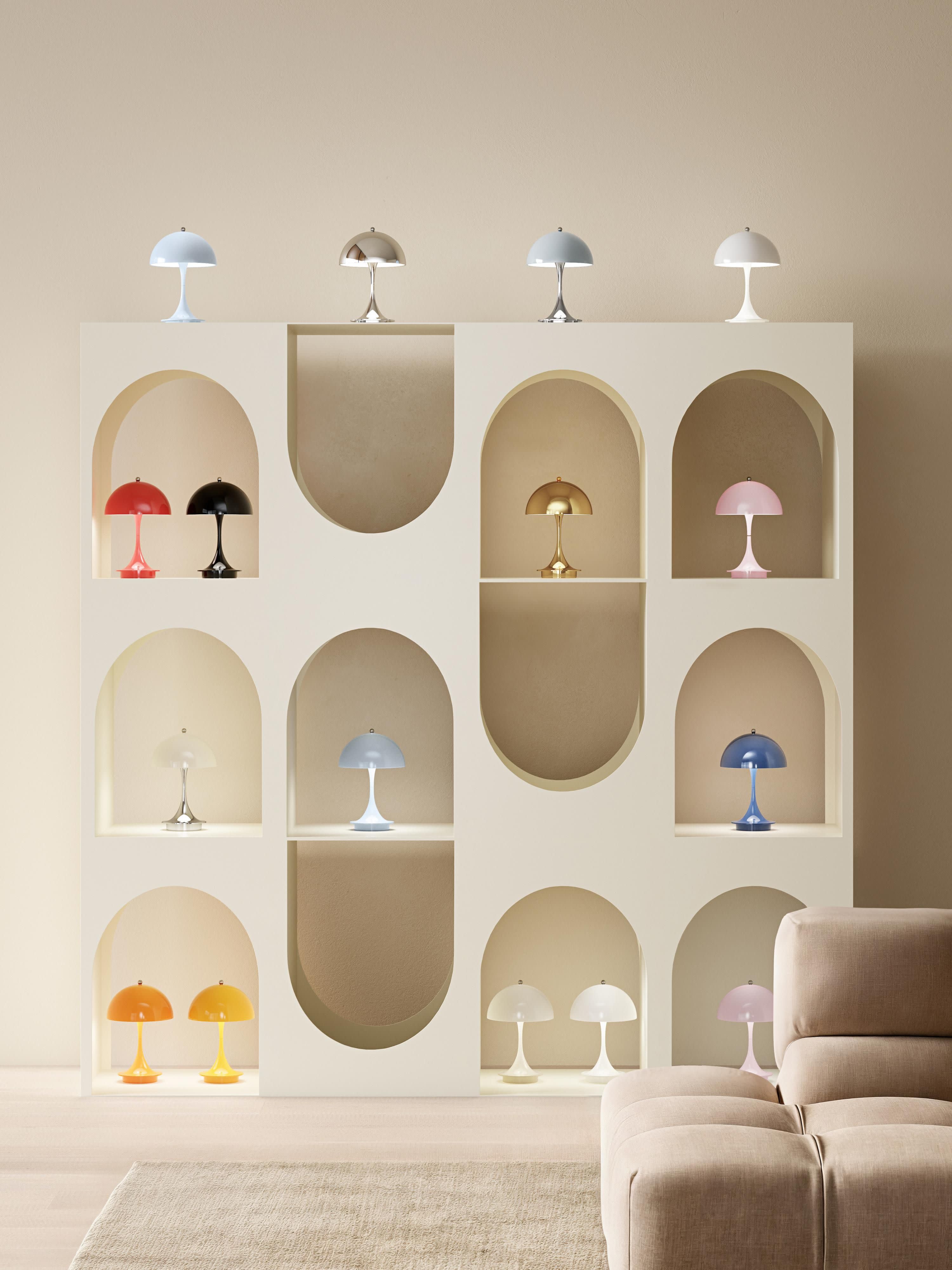 Mobile dimmbare LED-Tischlampe Panthella 160, Design Verner Panton