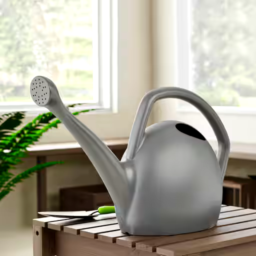 Bloem Rhino Lightweight Plastic Watering Can, 7.5-L, Grey