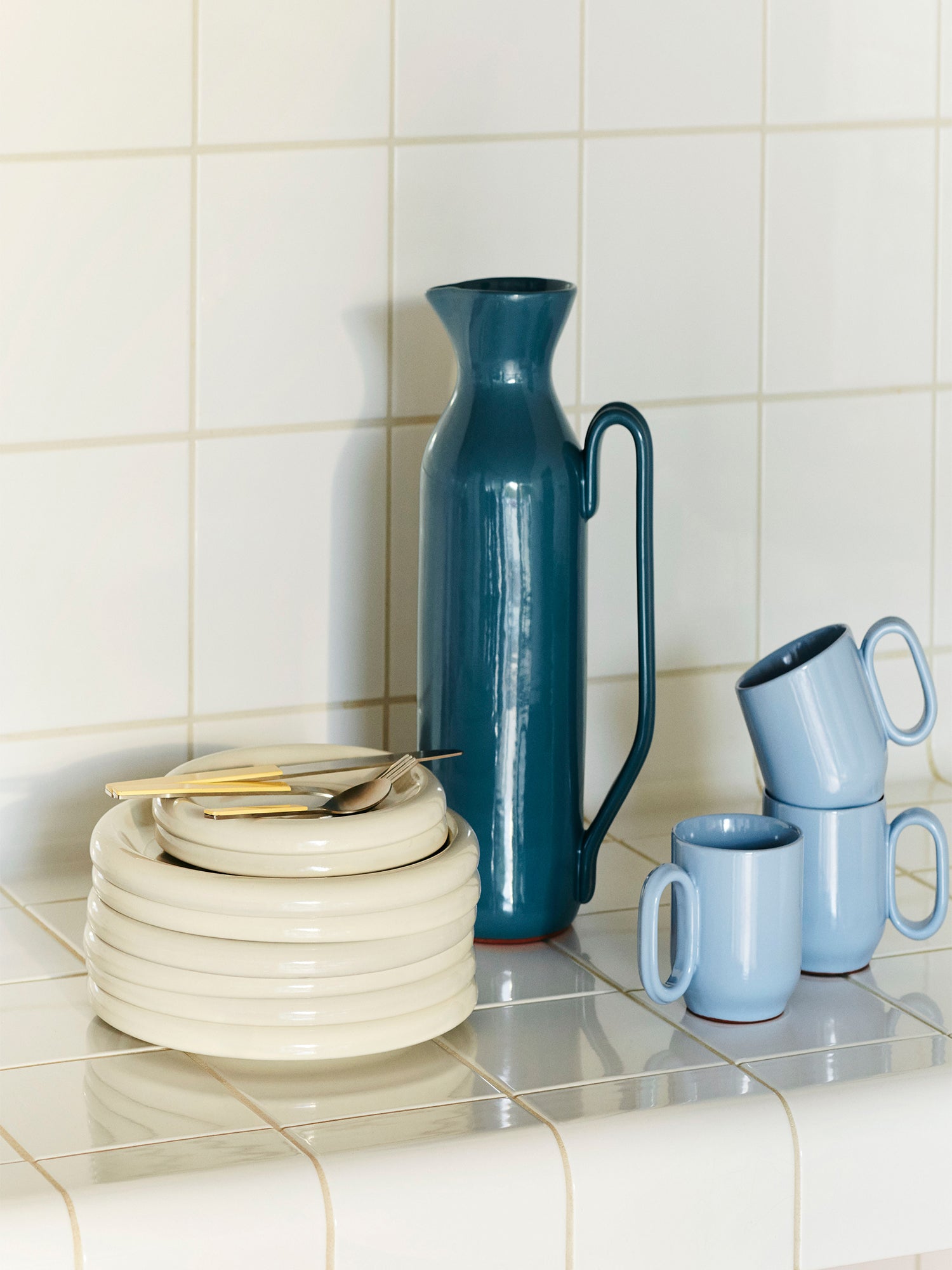 HAY Barro Dinerborden Ø 24 cm - Set van 2 - Gebroken Wit