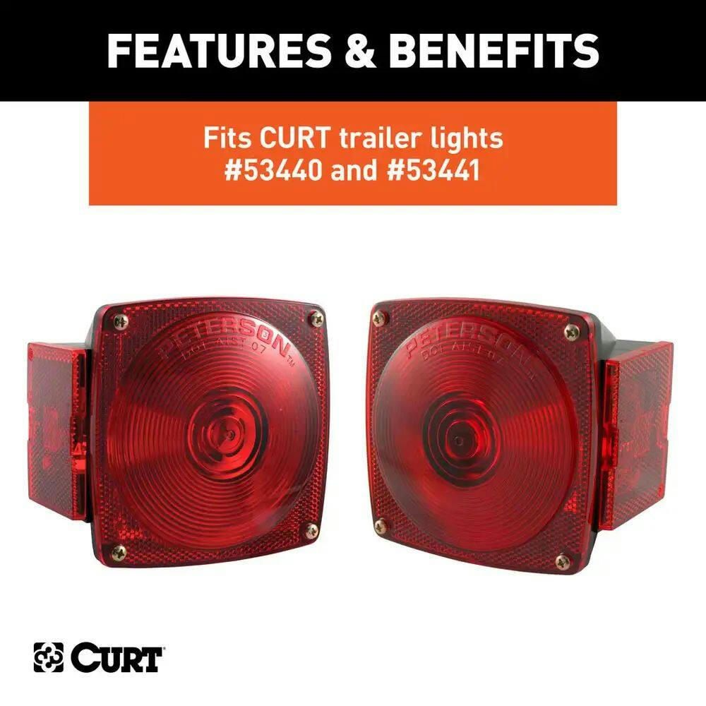 CURT 53515 Trailer  Replacement Combination Light Side Lens