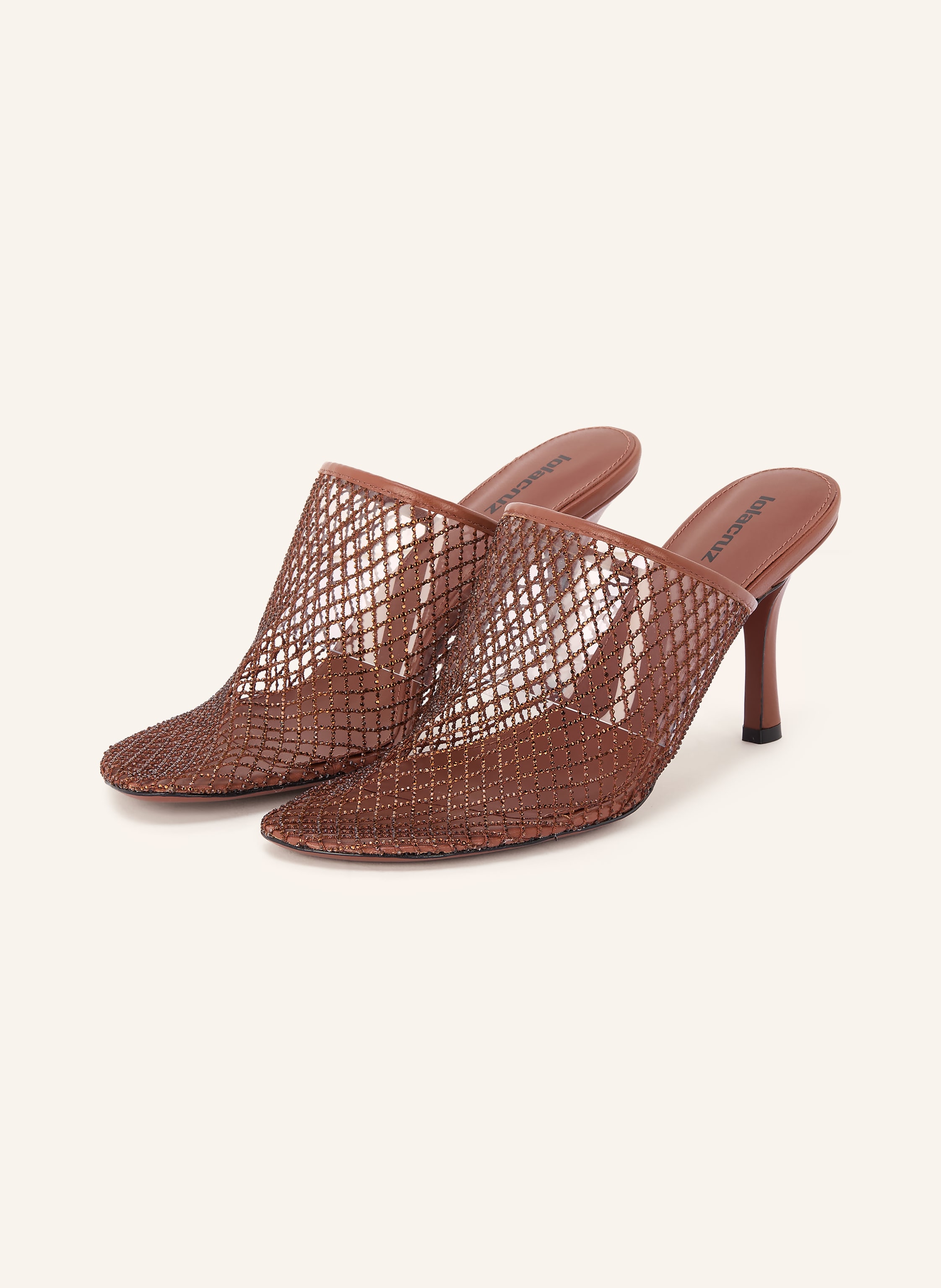 Lola Cruz Mules mit Schmucksteinen