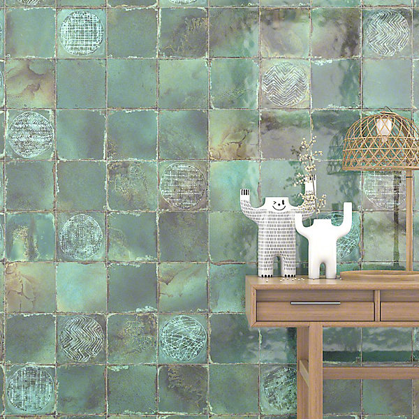 carrelage effet zellige 20x20 cm luca jade