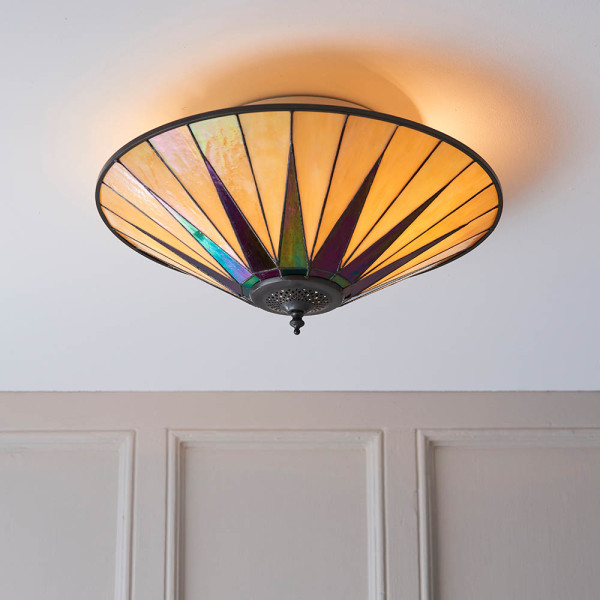 Plafon DARK STAR gwiazda czarny 2xE27x20W wym:13x49x49cm IP20 Tiffany