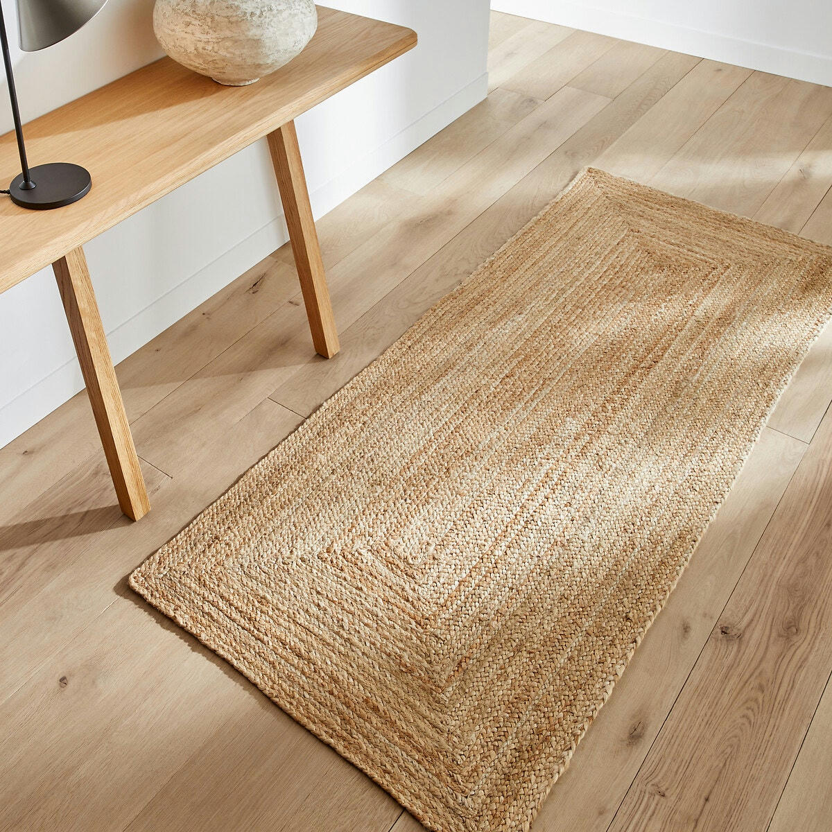 Tapis de couloir en jute, tressé main, Hempy