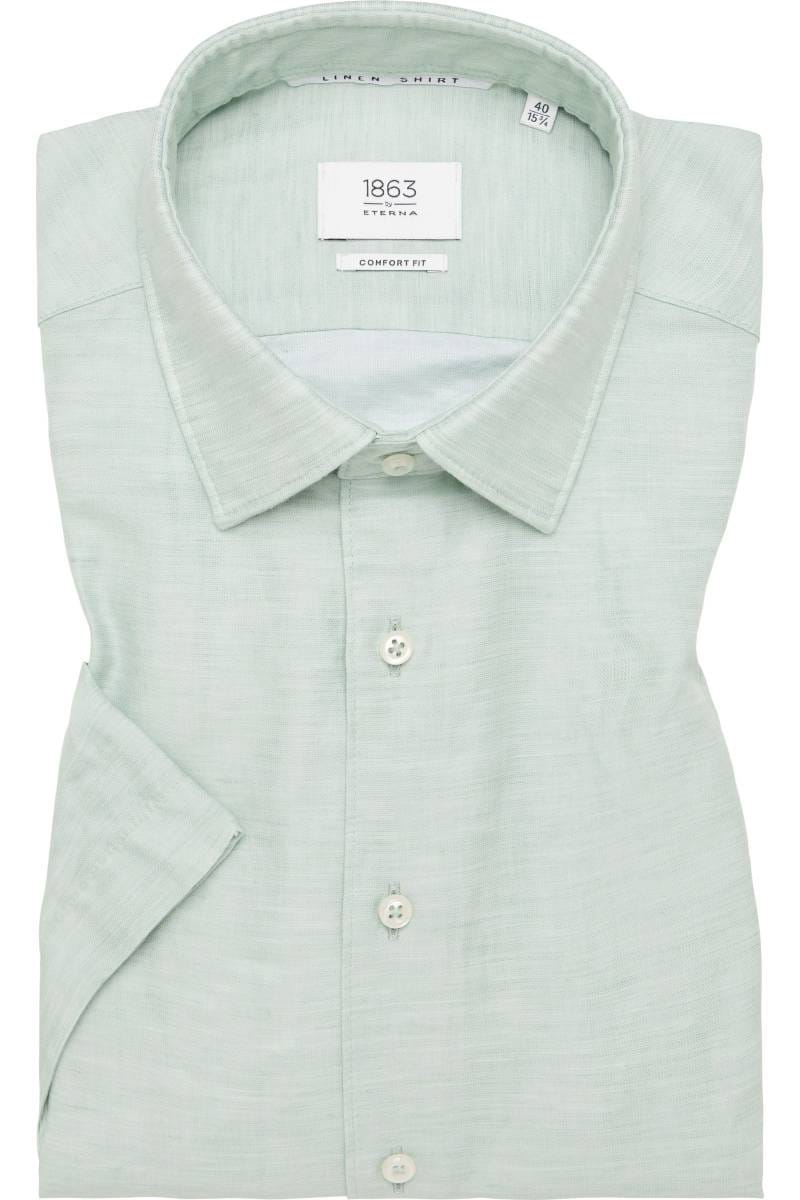 ETERNA 1863 Comfort Fit Leinenhemd grün, Einfarbig