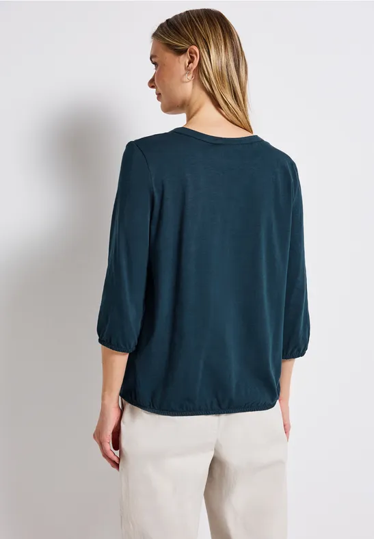 Split Neck Jersey Shirt