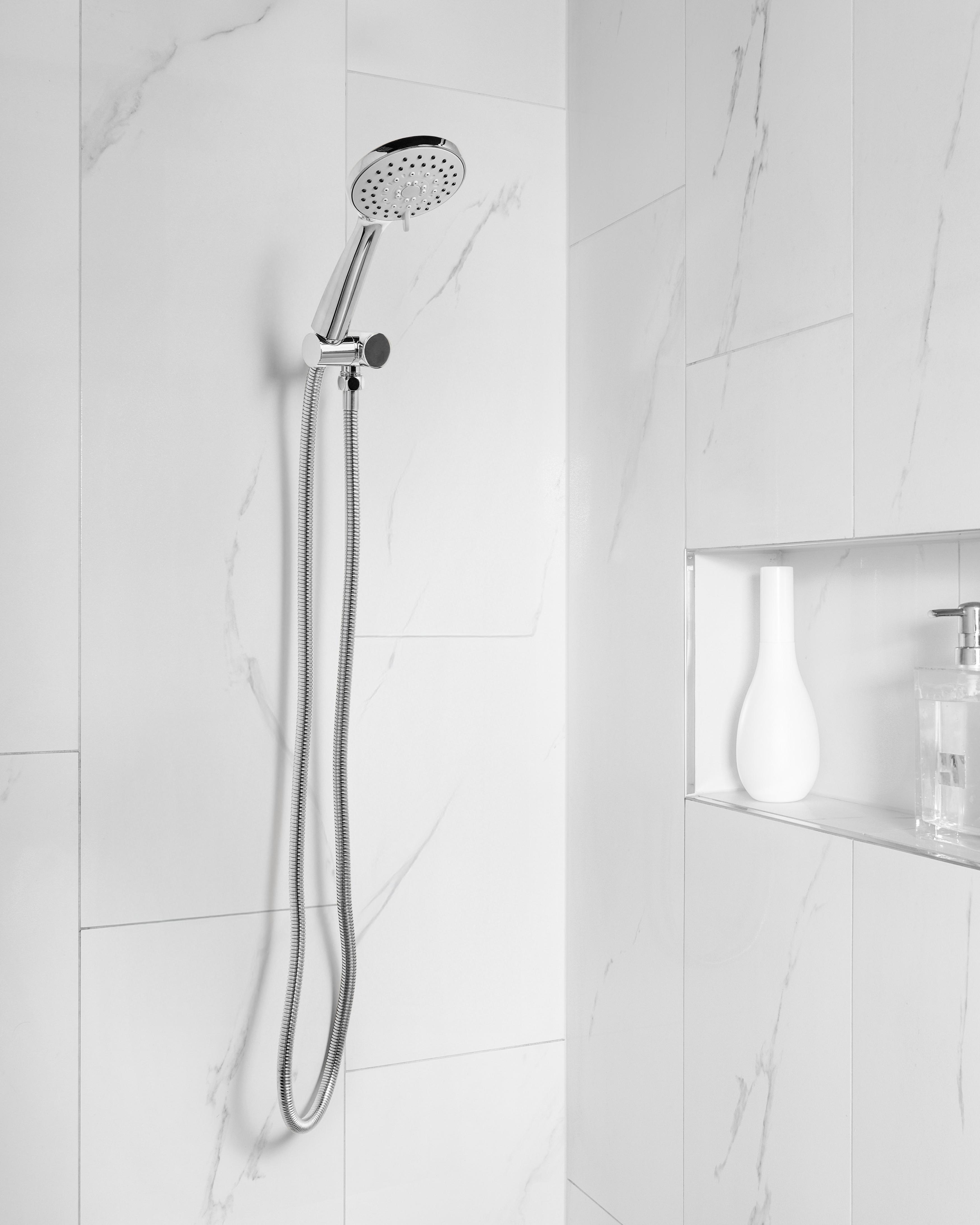 Shower Head and Hose Kit TAMUSHAL 3-function Silver