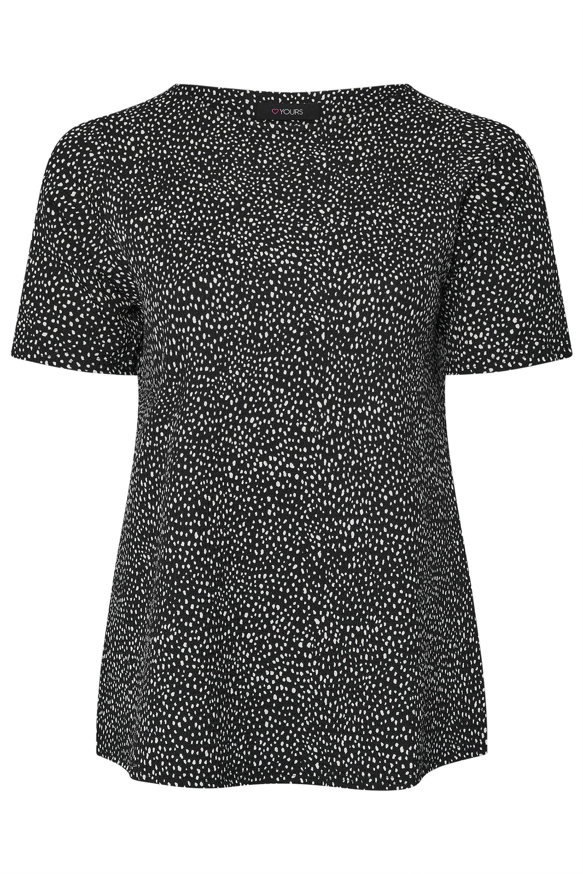 Yours Dot Print Textured Top
