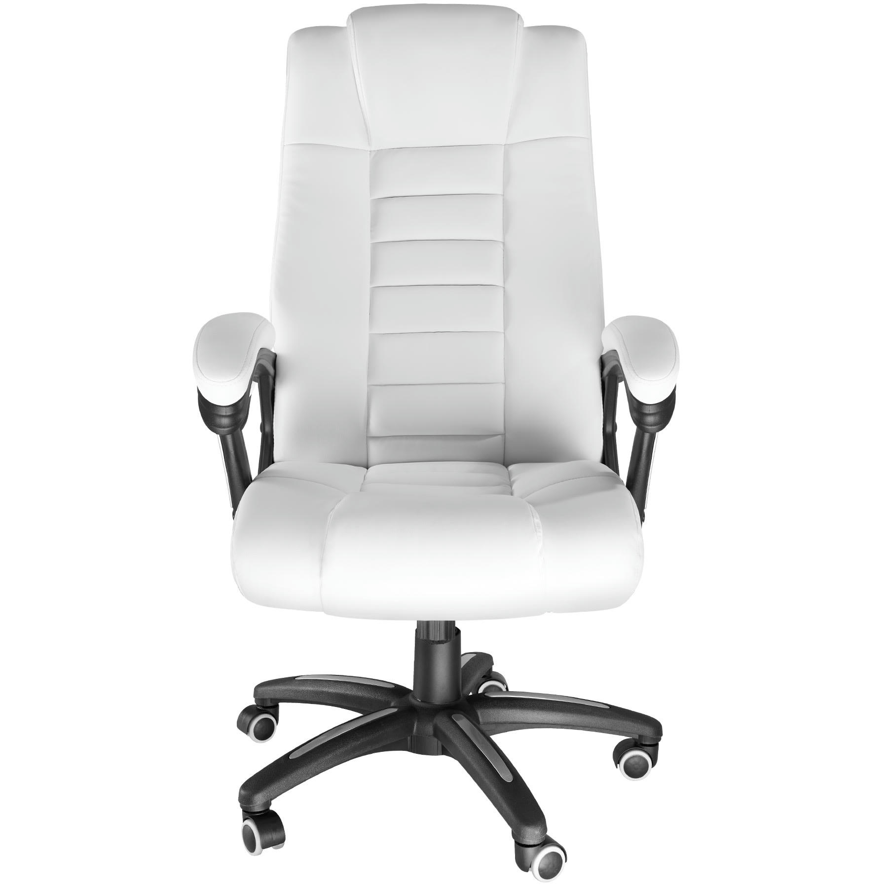 - Fauteuil de bureau Rotatif à 360° et réglable en hauteur blanc
