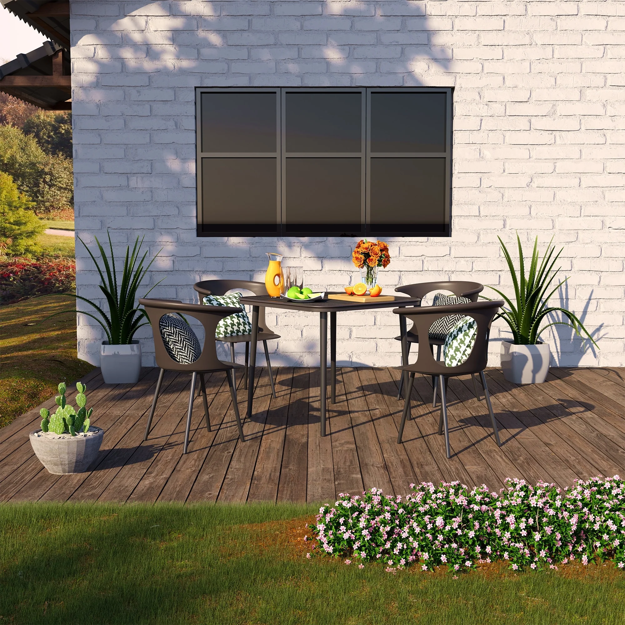 5-Piece Outdoor Metal Dining Set