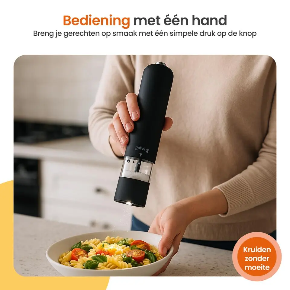 Goliving Elektrische Peper en Zoutmolen Set - LED Licht - Op Batterijen