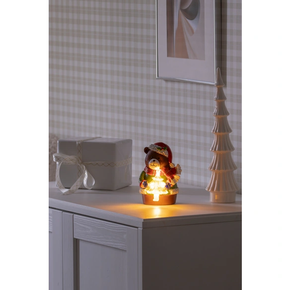 LED Szenerie, Polyresin, LxBxH: 11,5x0x15 cm, mehrfarbig