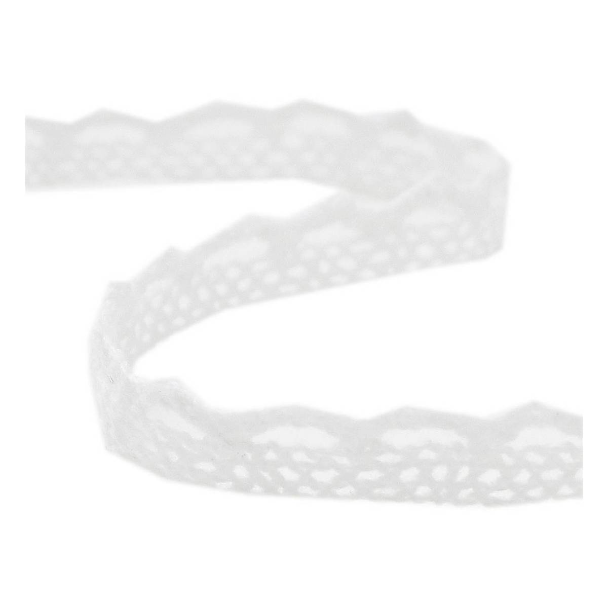 White Cotton Lace Ribbon 8mm x 5m