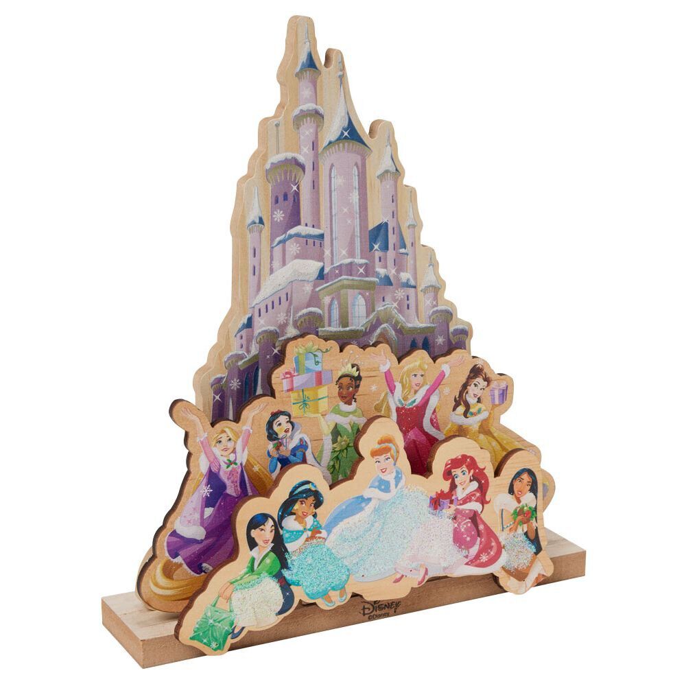 Décoration à poser Princesses Disney bois L21xH25cm